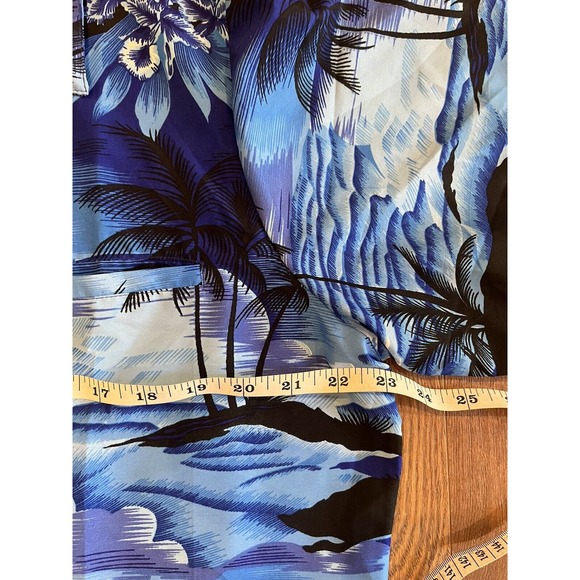 King Kameha Shirt Men's XL Lightweight Floral Hawaiian Tropical Pocket - Picture 8 of 10